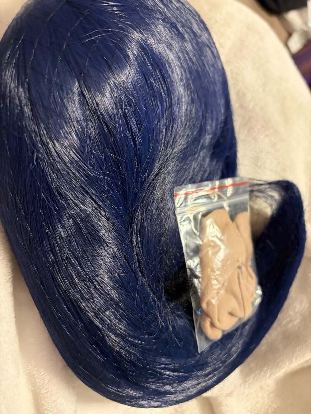 MapofBeauty 12 Inch Midnight Blue Cosplay Wig